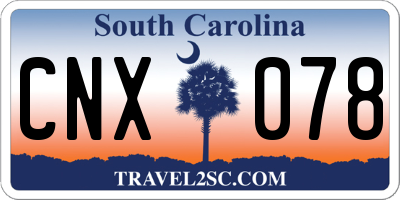 SC license plate CNX078