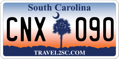 SC license plate CNX090