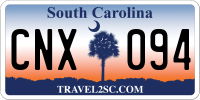 SC license plate CNX094