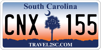 SC license plate CNX155