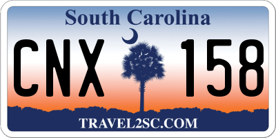 SC license plate CNX158
