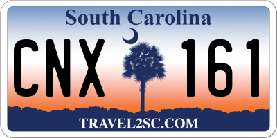 SC license plate CNX161