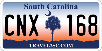 SC license plate CNX168