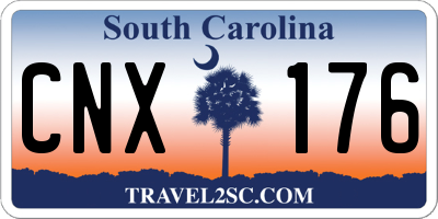 SC license plate CNX176