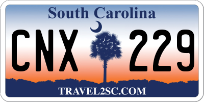 SC license plate CNX229