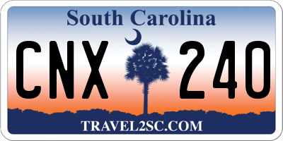 SC license plate CNX240
