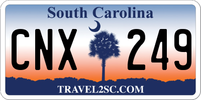 SC license plate CNX249