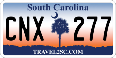 SC license plate CNX277
