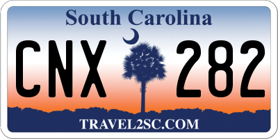 SC license plate CNX282