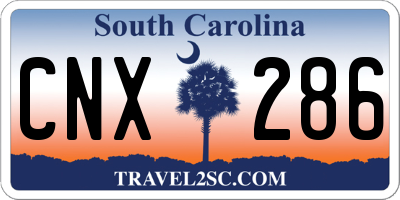 SC license plate CNX286
