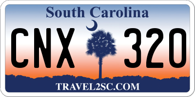SC license plate CNX320