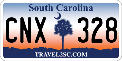 SC license plate CNX328