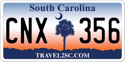 SC license plate CNX356