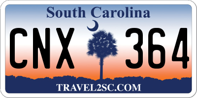 SC license plate CNX364