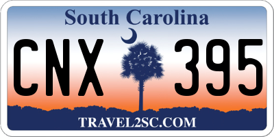 SC license plate CNX395