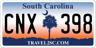 SC license plate CNX398
