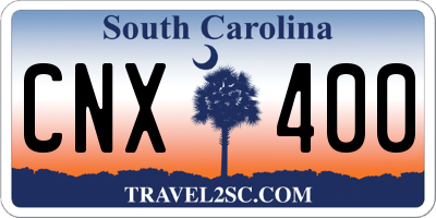 SC license plate CNX400