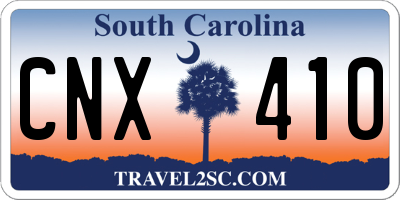 SC license plate CNX410
