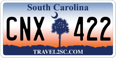 SC license plate CNX422