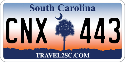 SC license plate CNX443