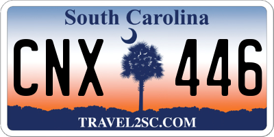 SC license plate CNX446