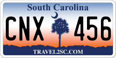 SC license plate CNX456