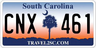 SC license plate CNX461