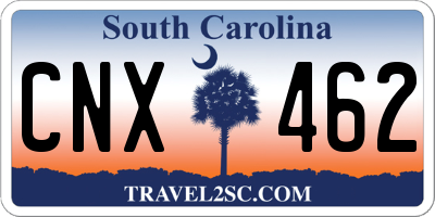 SC license plate CNX462