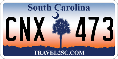 SC license plate CNX473