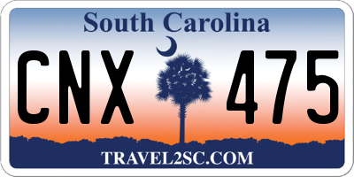 SC license plate CNX475