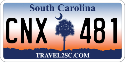 SC license plate CNX481