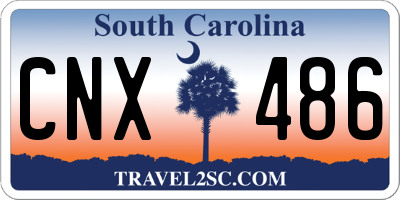 SC license plate CNX486