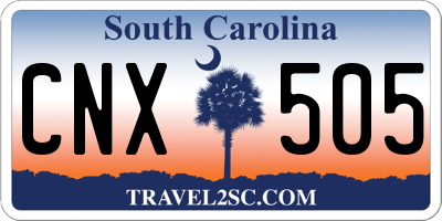 SC license plate CNX505