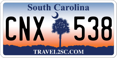 SC license plate CNX538