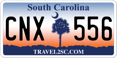 SC license plate CNX556