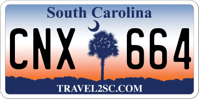 SC license plate CNX664