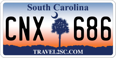 SC license plate CNX686