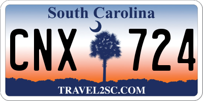 SC license plate CNX724