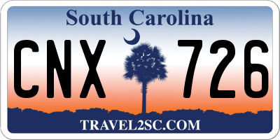 SC license plate CNX726