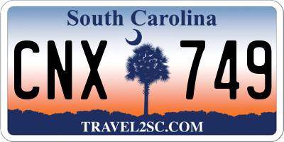 SC license plate CNX749