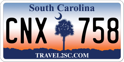 SC license plate CNX758