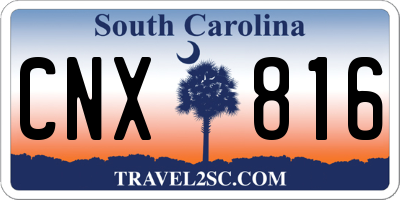 SC license plate CNX816