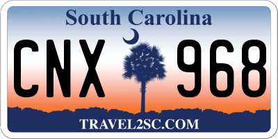 SC license plate CNX968