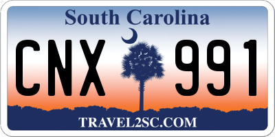 SC license plate CNX991