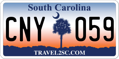 SC license plate CNY059