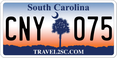 SC license plate CNY075