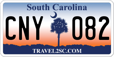 SC license plate CNY082