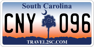 SC license plate CNY096