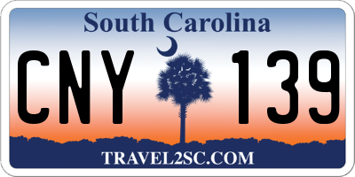 SC license plate CNY139