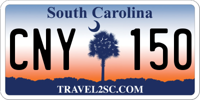 SC license plate CNY150